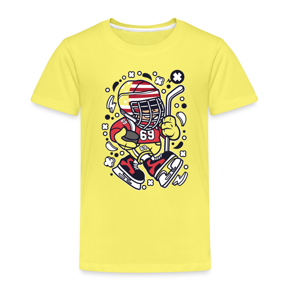 Maglietta Premium per bambini | Spreadshirt | American Hockey Kid - giallo