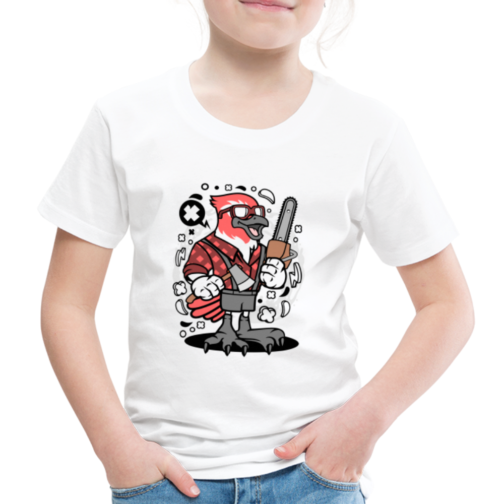 Maglietta Premium per bambini | Spreadshirt | Bird Lumberjack - bianco