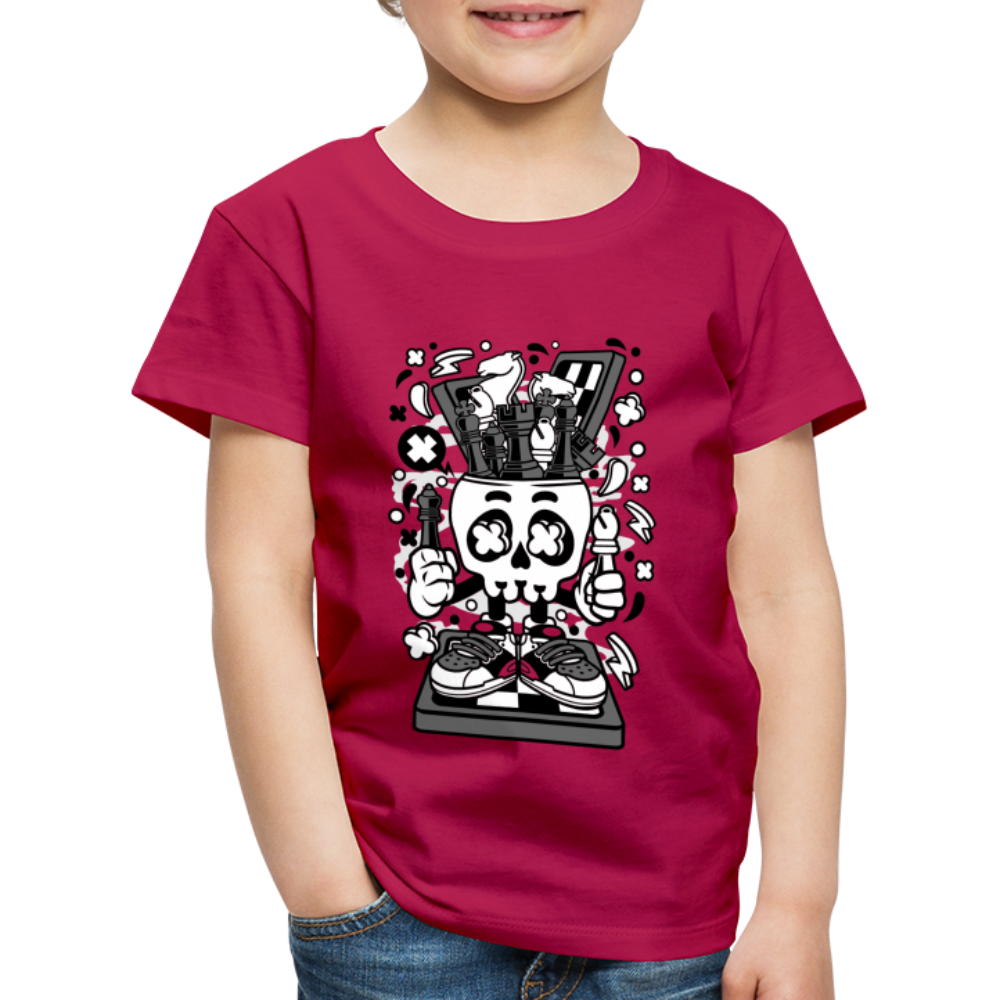 Maglietta Premium per bambini | Spreadshirt | Chess Skull - Borgogna