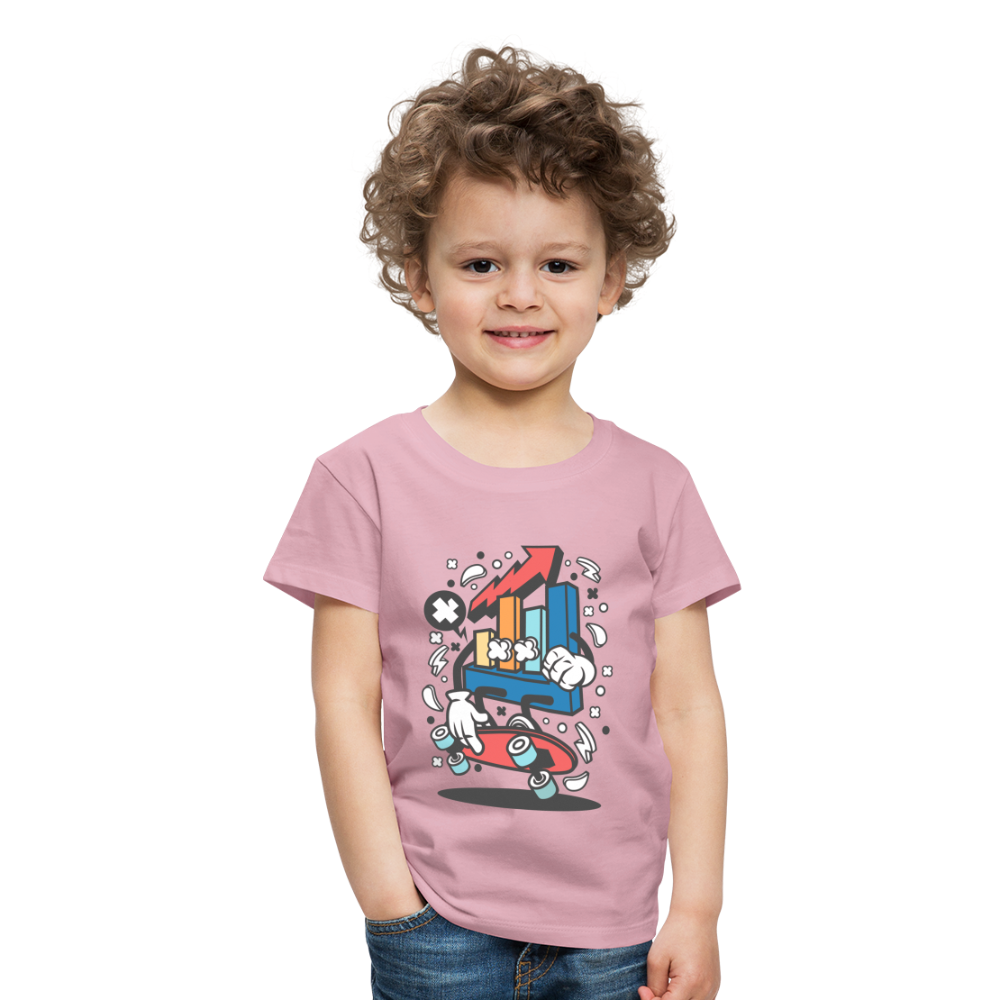 Maglietta Premium per bambini | Spreadshirt | Chart Skater - rosa chiaro