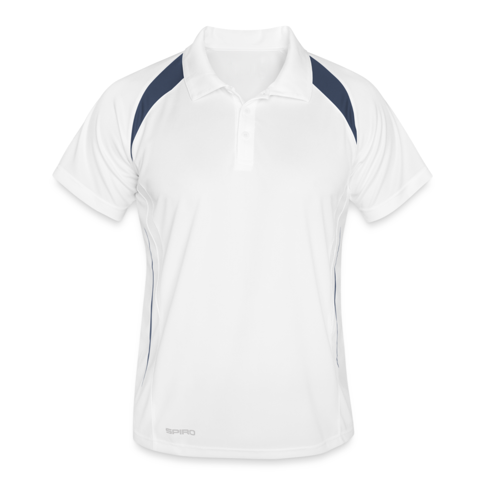 Polo traspirante per uomo | Spiro - bianco/navy