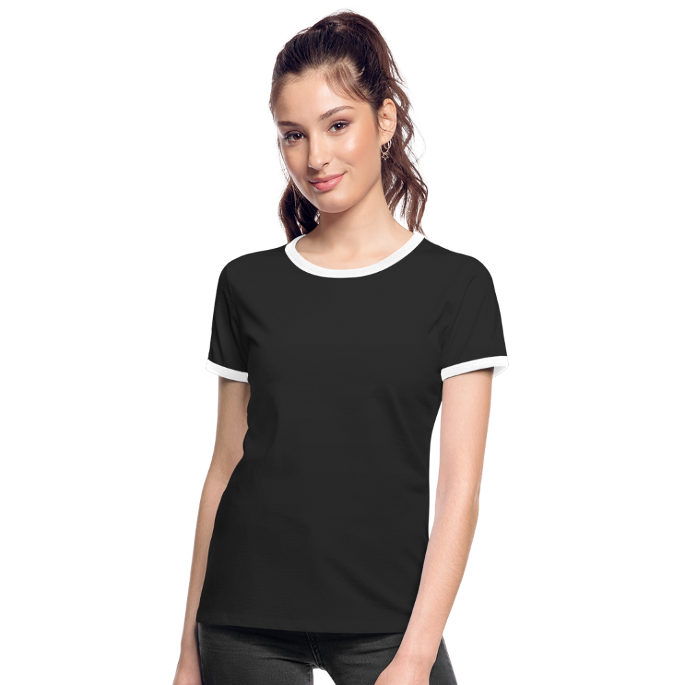 Maglietta Contrast da donna | Spreadshirt - nero/bianco