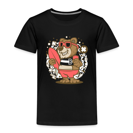 Maglietta Premium per bambini | Spreadshirt | Bear Surfing - nero