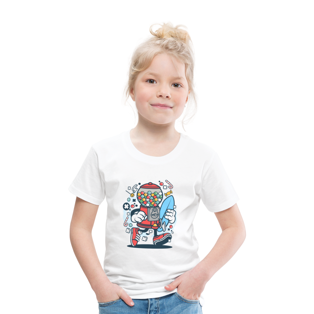 Maglietta Premium per bambini | Spreadshirt | Candy Machine Surfer - bianco