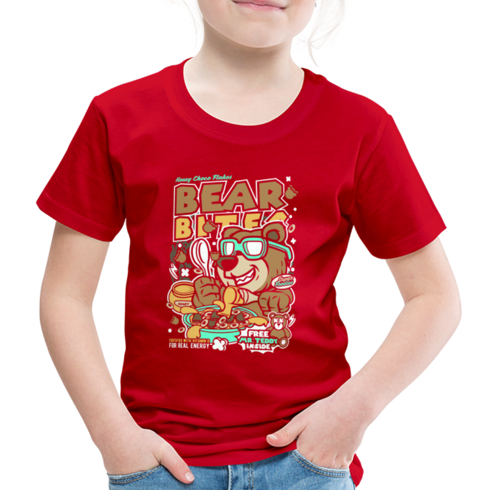 Maglietta Premium per bambini | Spreadshirt | Bear Bites - rosso