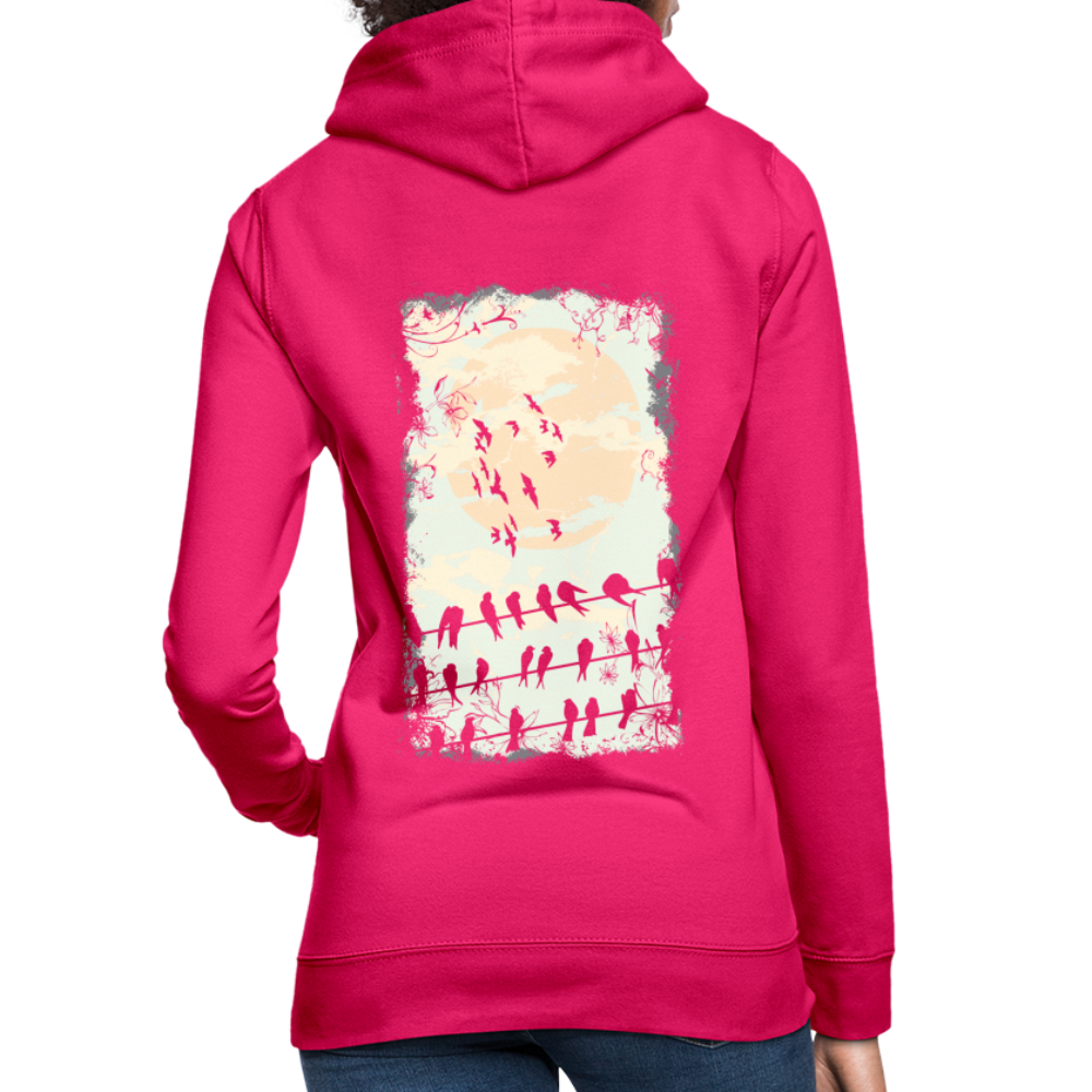 Felpa con cappuccio da donna | AWDis | Birds Sunrise - Borgogna