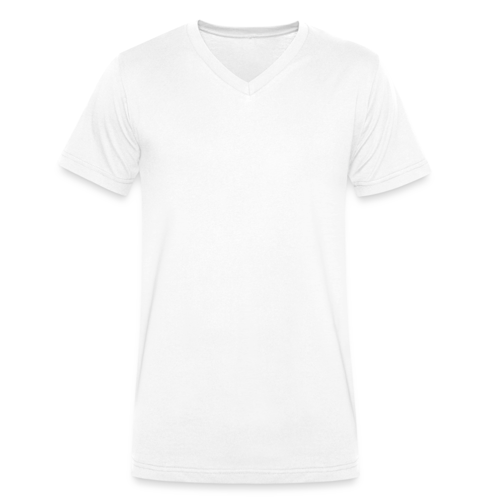 T-shirt ecologica da uomo con scollo a V di Stanley & Stella - bianco