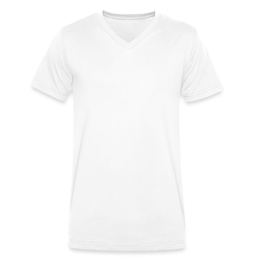 T-shirt ecologica da uomo con scollo a V di Stanley & Stella - bianco