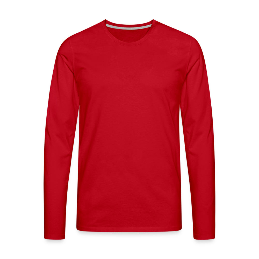 Maglietta Premium a manica lunga da uomo | Spreadshirt - rosso