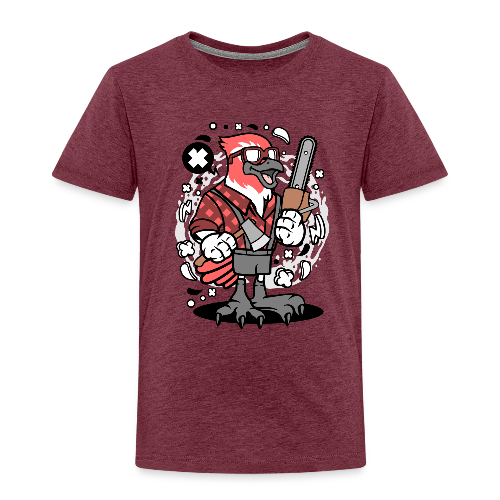 Maglietta Premium per bambini | Spreadshirt | Bird Lumberjack - rosso bordeaux melange