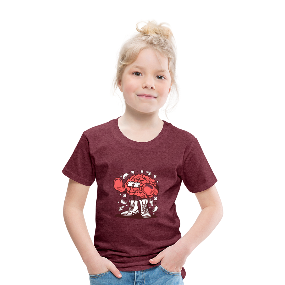 Maglietta Premium per bambini | Spreadshirt | Brain Boxer - rosso bordeaux melange