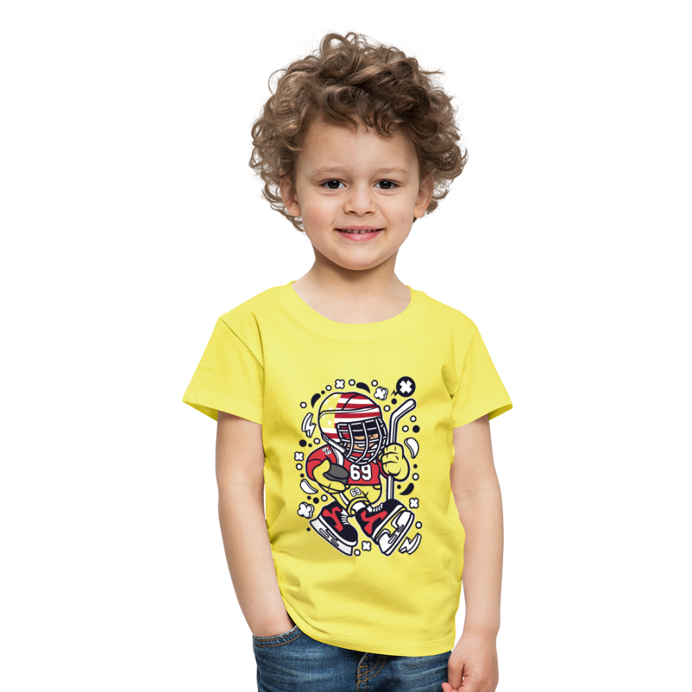 Maglietta Premium per bambini | Spreadshirt | American Hockey Kid - giallo