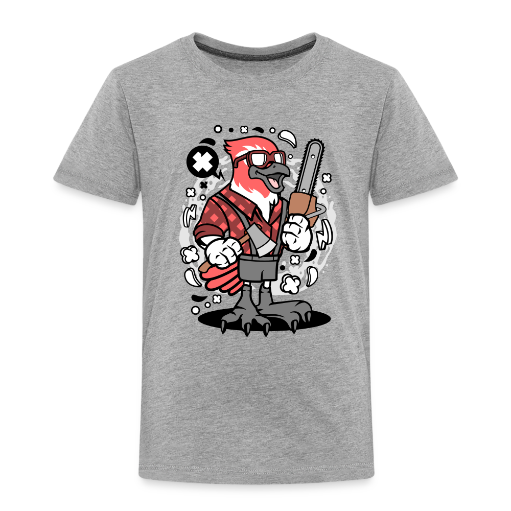 Maglietta Premium per bambini | Spreadshirt | Bird Lumberjack - grigio melange