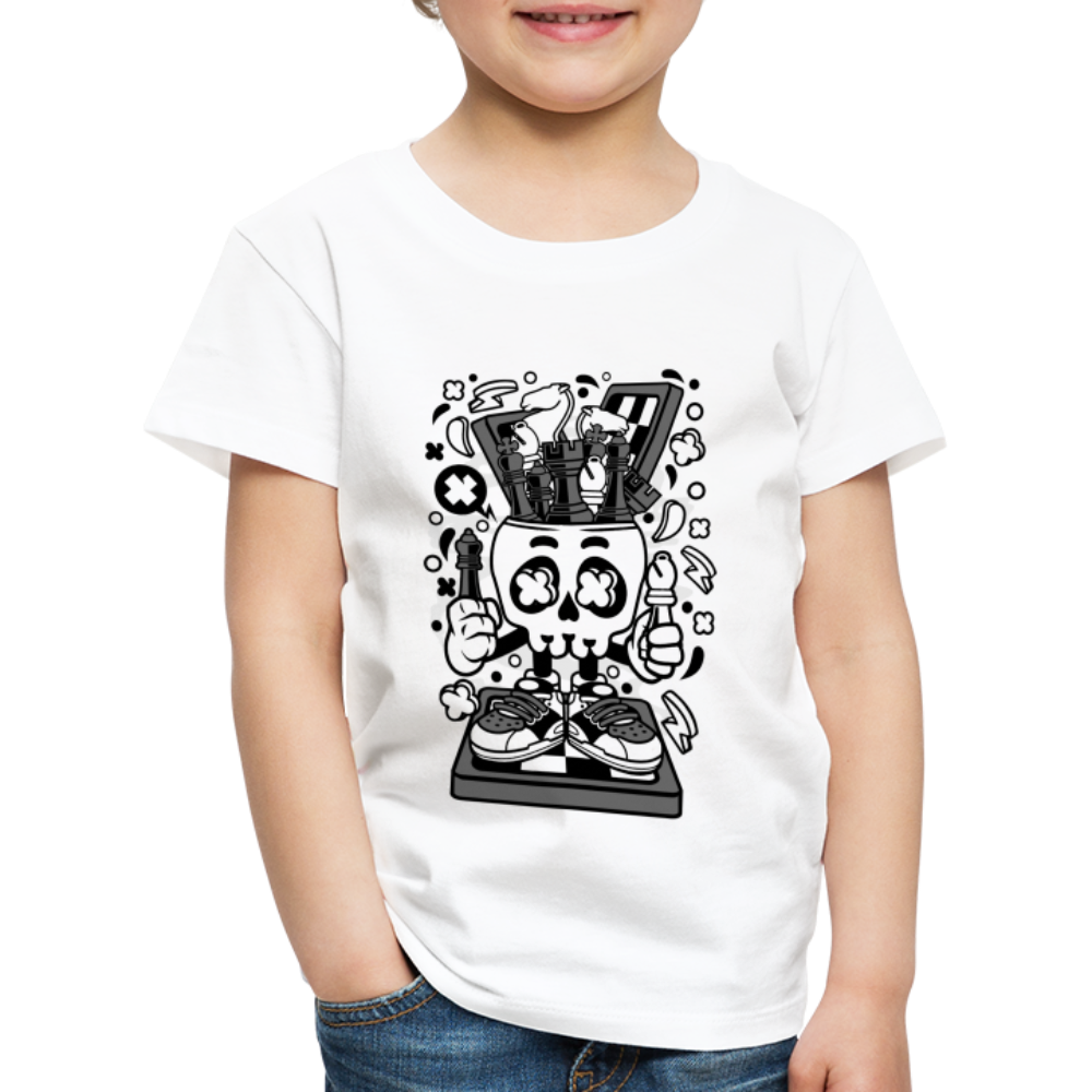 Maglietta Premium per bambini | Spreadshirt | Chess Skull - bianco