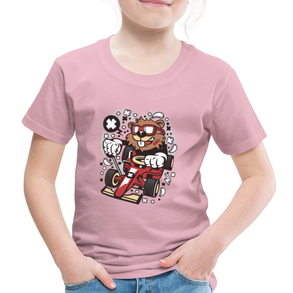 Maglietta Premium per bambini | Spreadshirt | Beaver Racer - rosa chiaro