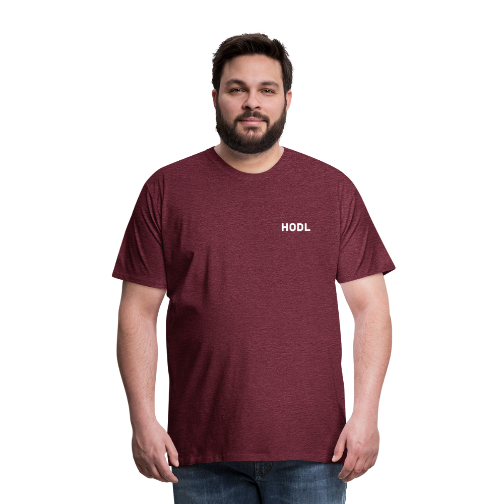 Maglietta Premium da uomo | Spreadshirt | BTC#1 - rosso bordeaux melange