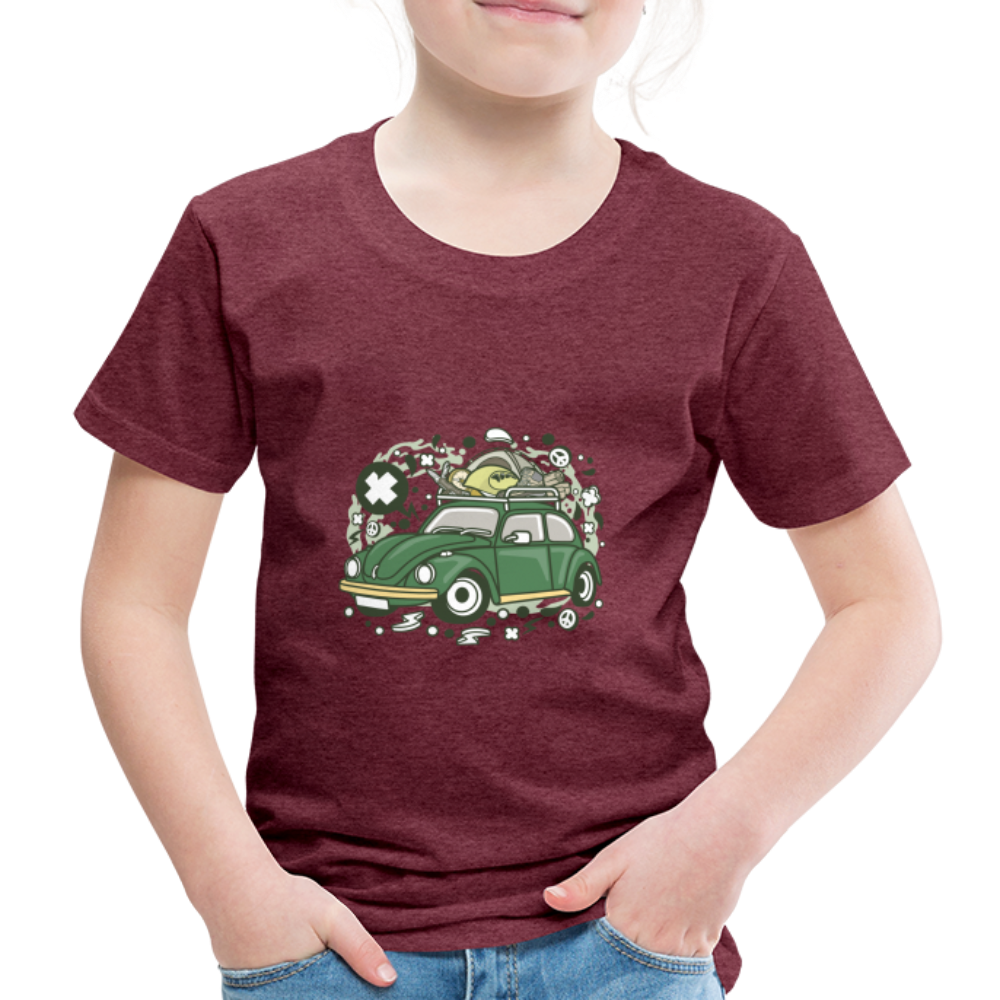 Maglietta Premium per bambini | Spreadshirt | Camp Tour - rosso bordeaux melange