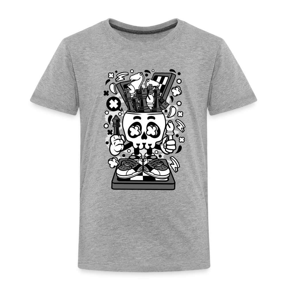 Maglietta Premium per bambini | Spreadshirt | Chess Skull - grigio melange