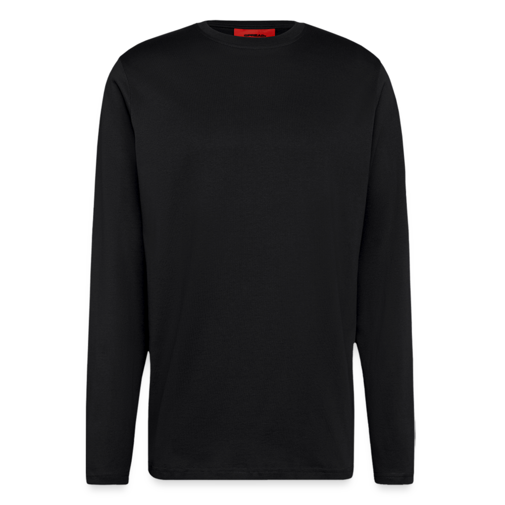 Maglia a maniche lunghe ecologica casual Made in UE | Spread - SOLID BLACK