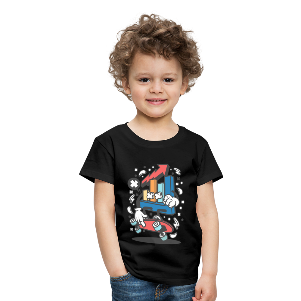 Maglietta Premium per bambini | Spreadshirt | Chart Skater - nero