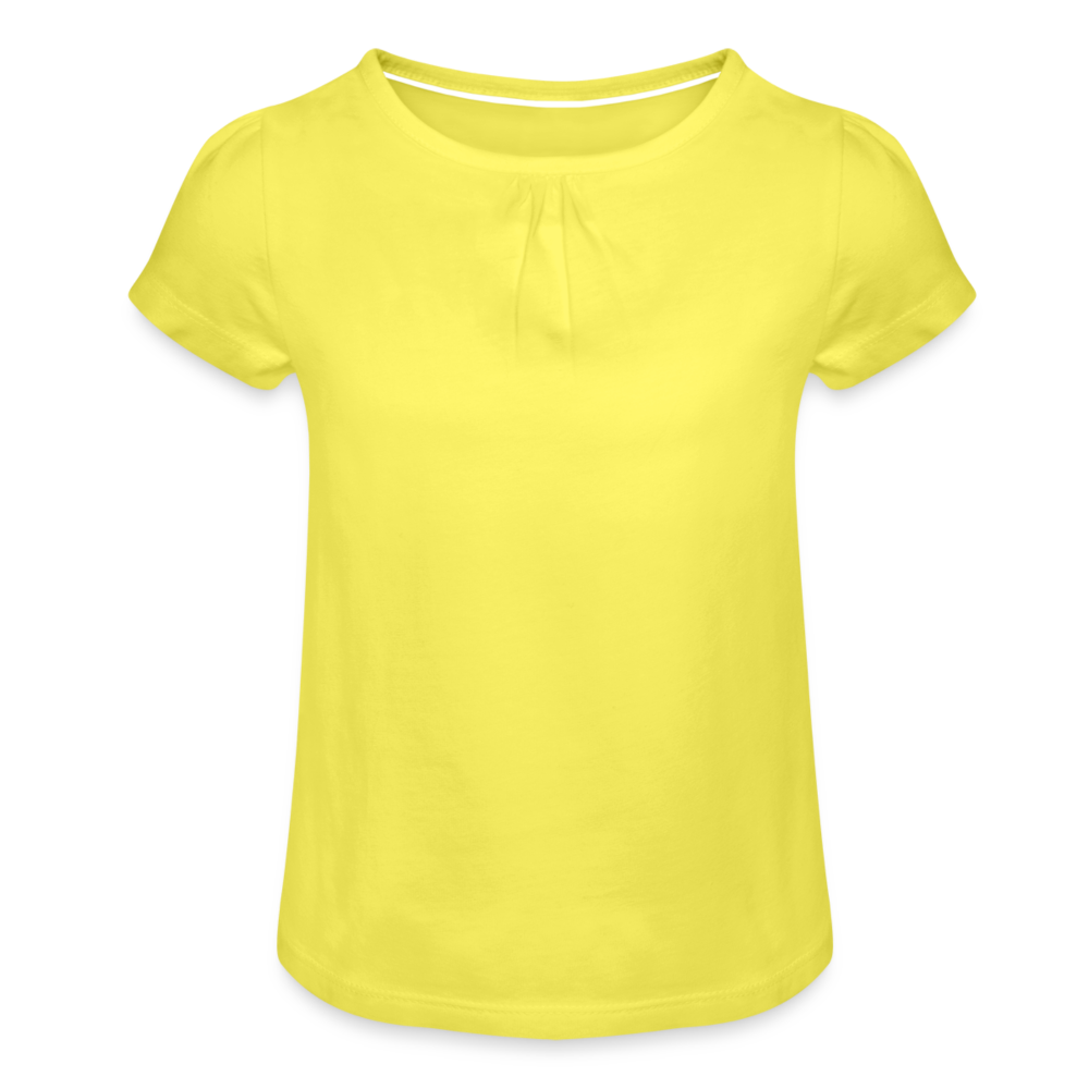 Maglietta da ragazza con arricciatura | Spreadshirt - giallo