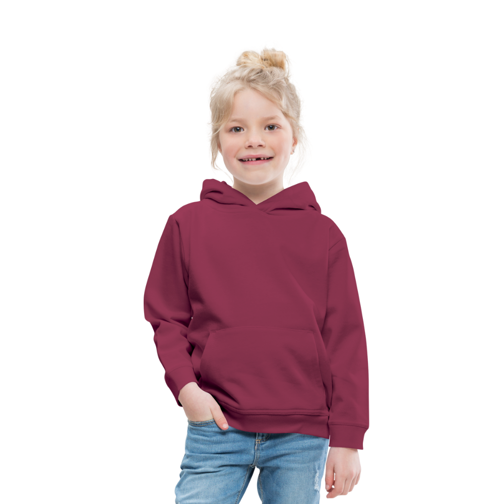 Felpa con cappuccio Premium per bambini | Personalizzabile - rosso bordeaux