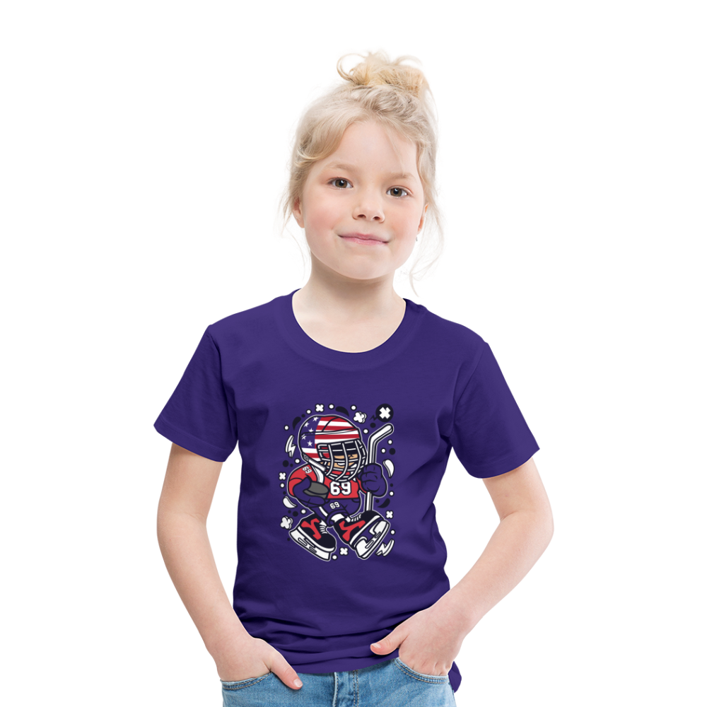 Maglietta Premium per bambini | Spreadshirt | American Hockey Kid - viola