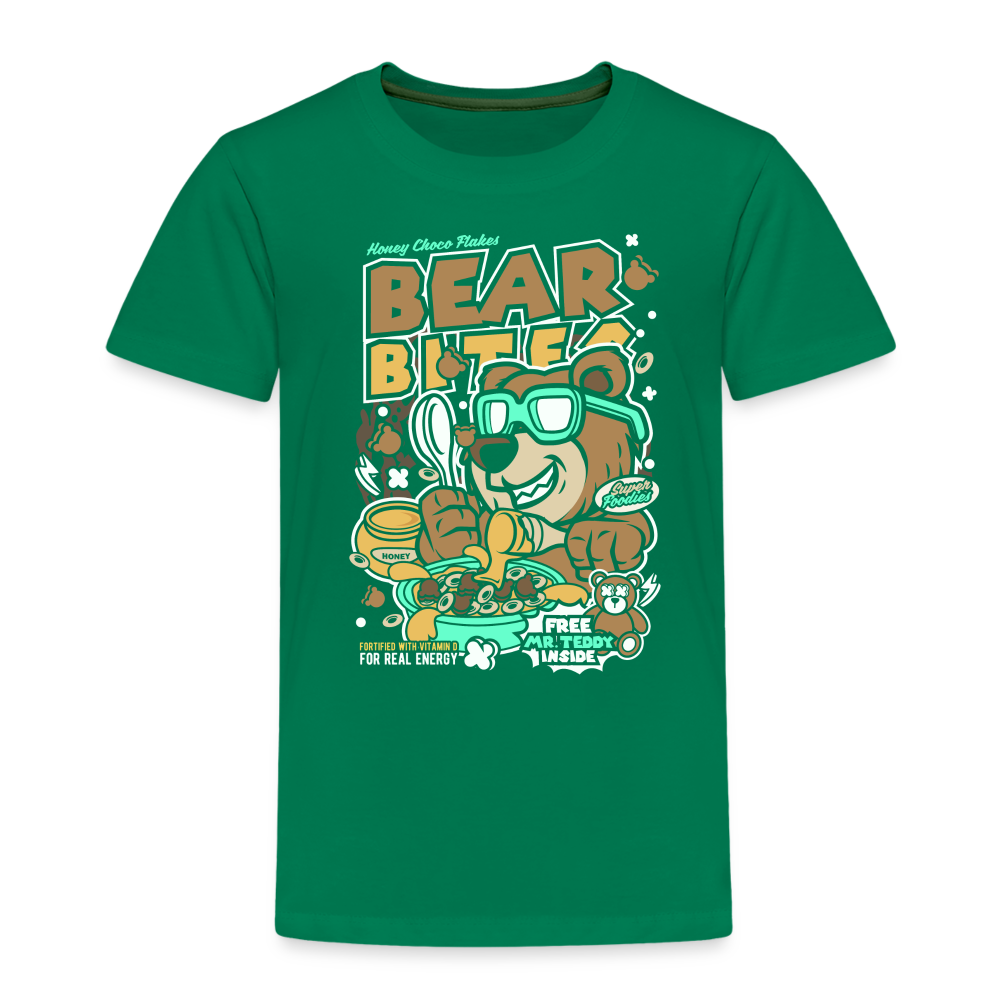 Maglietta Premium per bambini | Spreadshirt | Bear Bites - verde kelly