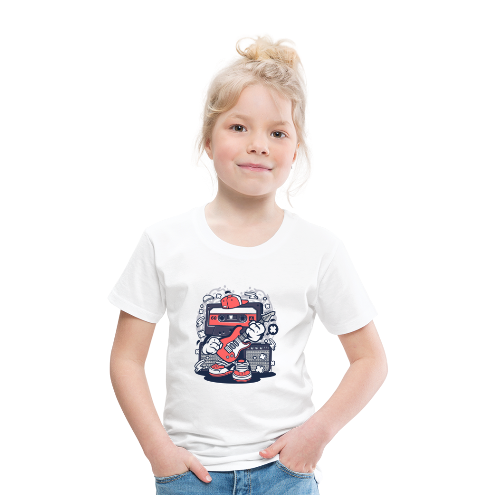 Maglietta Premium per bambini | Spreadshirt | Cassette Rockstar - bianco