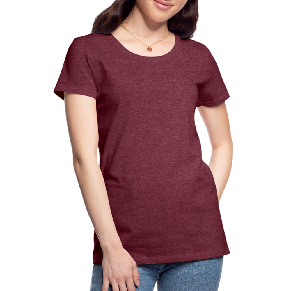 Maglietta Premium da donna | Spreadshirt - rosso bordeaux melange