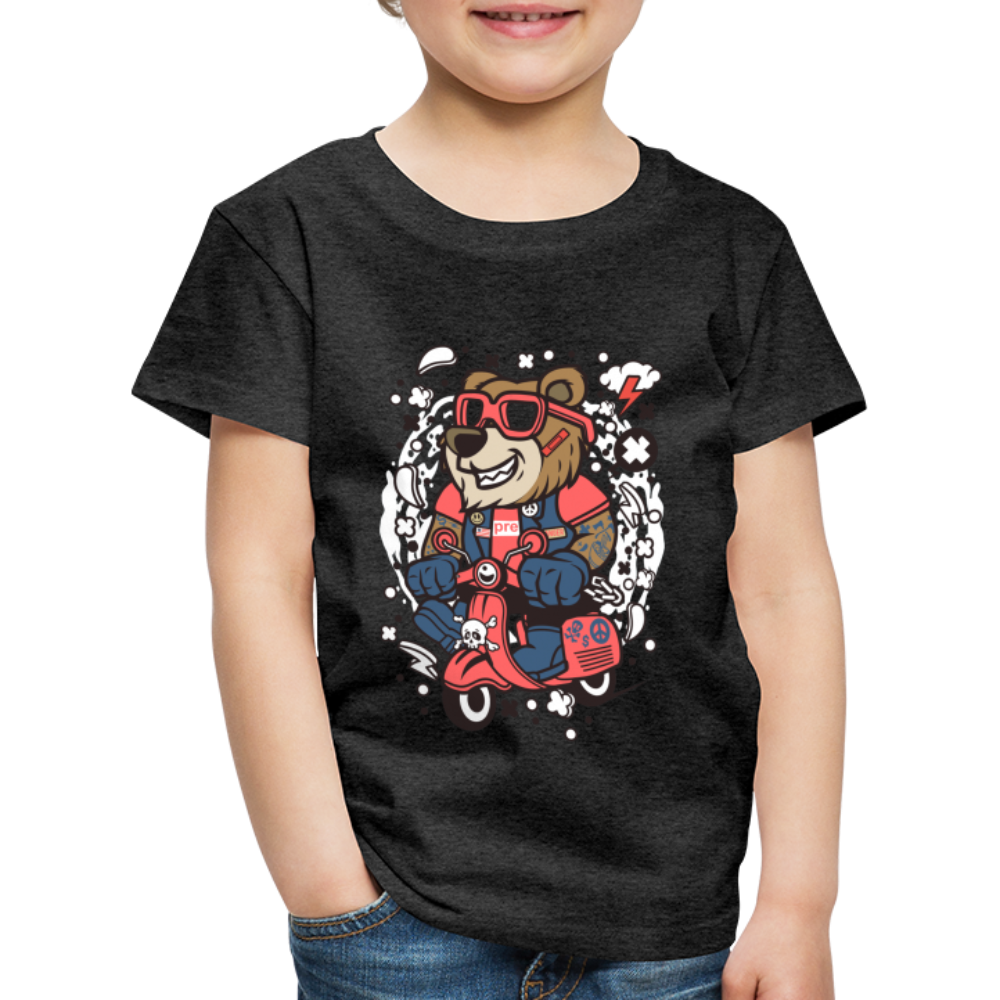 Maglietta Premium per bambini | Spreadshirt | Bear Scooterist - antracite