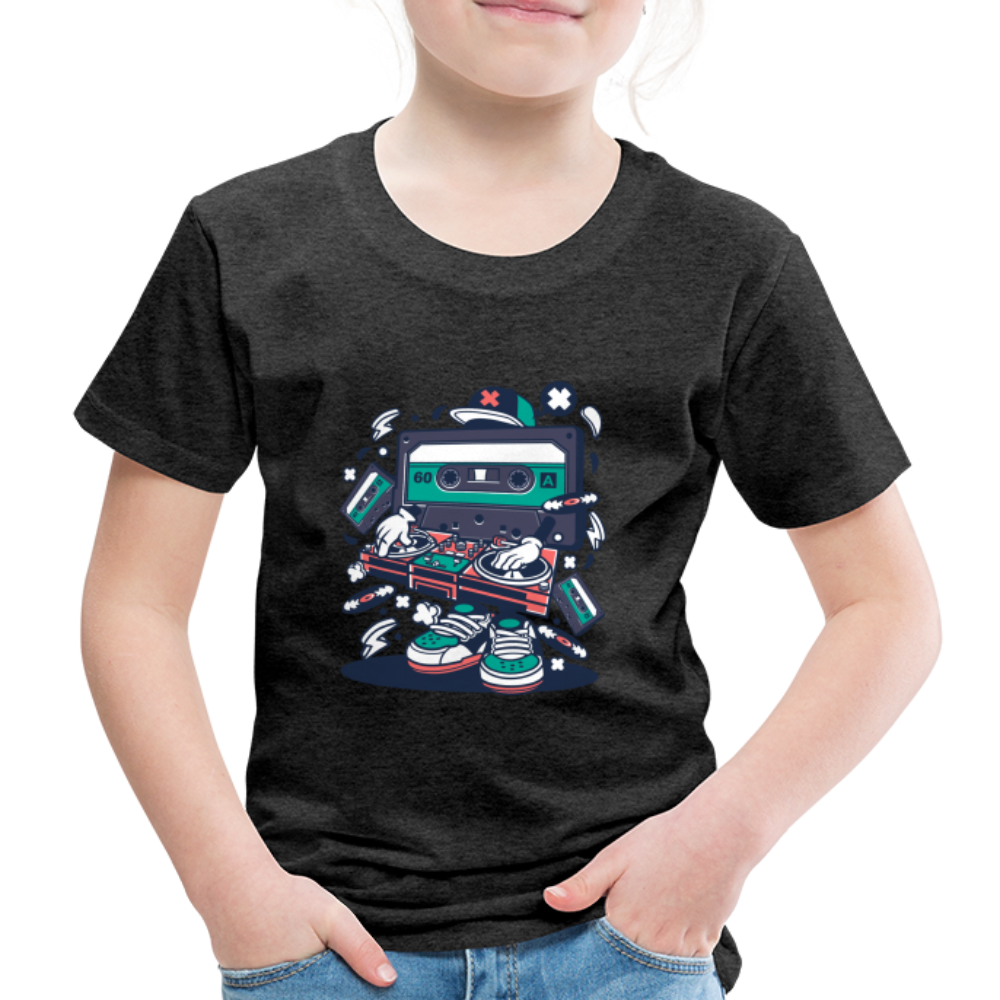 Maglietta Premium per bambini | Spreadshirt | Cassette Disk Jockey - antracite