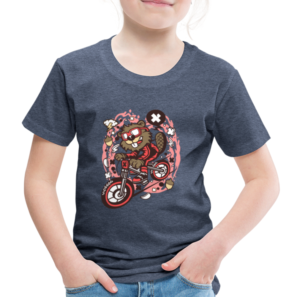 Maglietta Premium per bambini | Spreadshirt | Beaver Downhill - bluastro