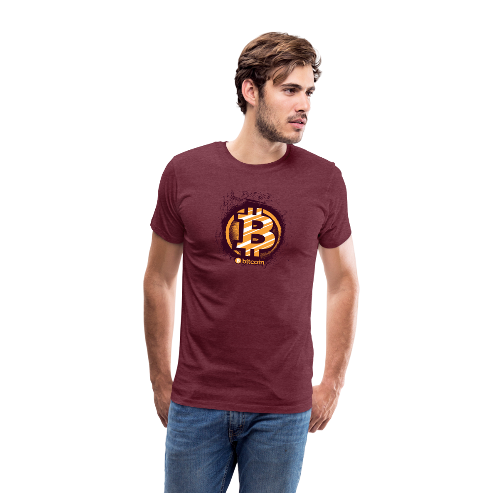 Maglietta Premium da uomo | Spreadshirt | BTC #1 - rosso bordeaux melange