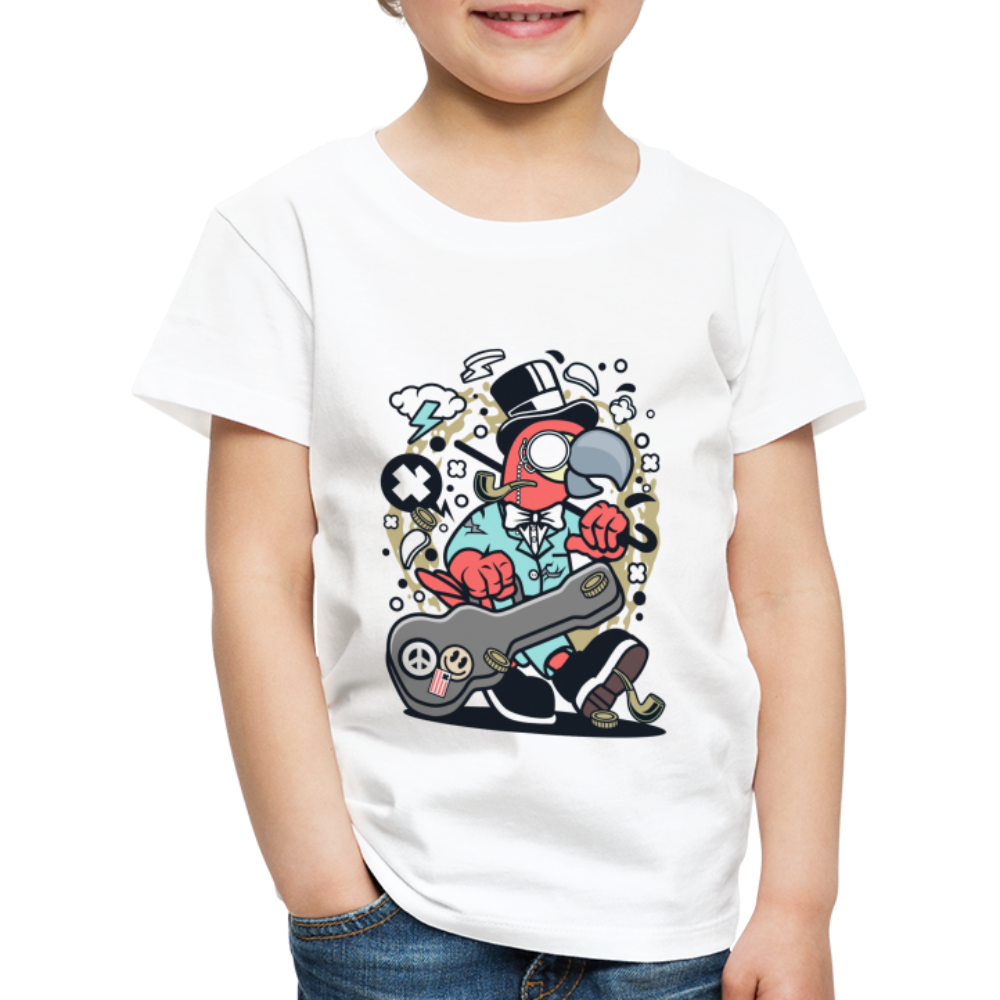 Maglietta Premium per bambini | Spreadshirt | Bird Guitarist - bianco