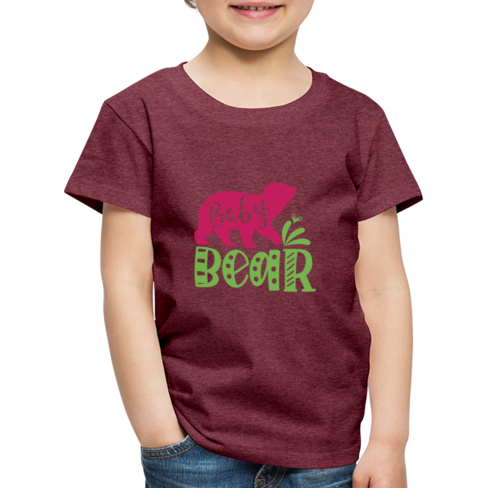 Maglietta Premium per bambini | Spreadshirt | Baby Bear - rosso bordeaux melange