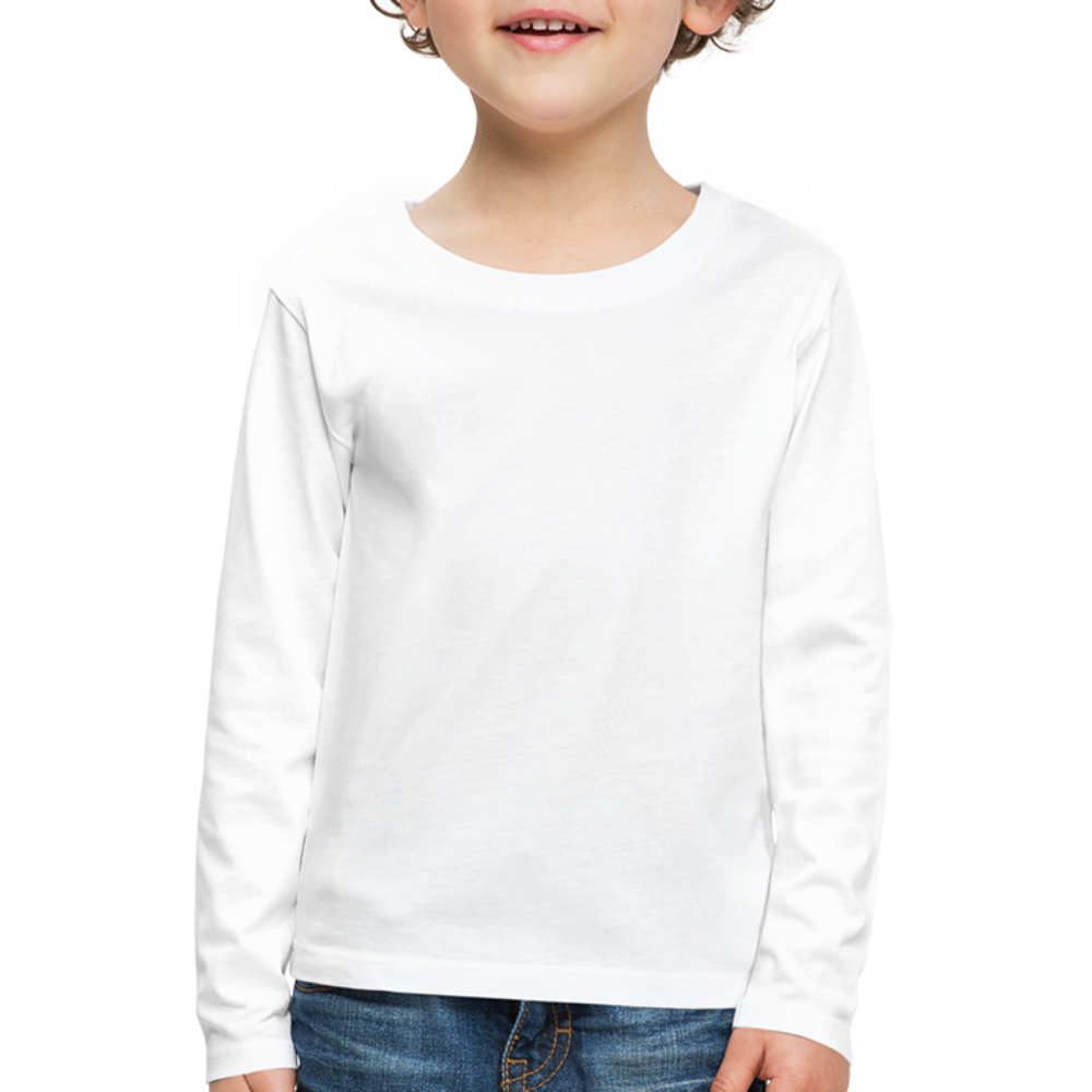 Maglietta Premium a manica lunga per bambini | Spreadshirt - bianco