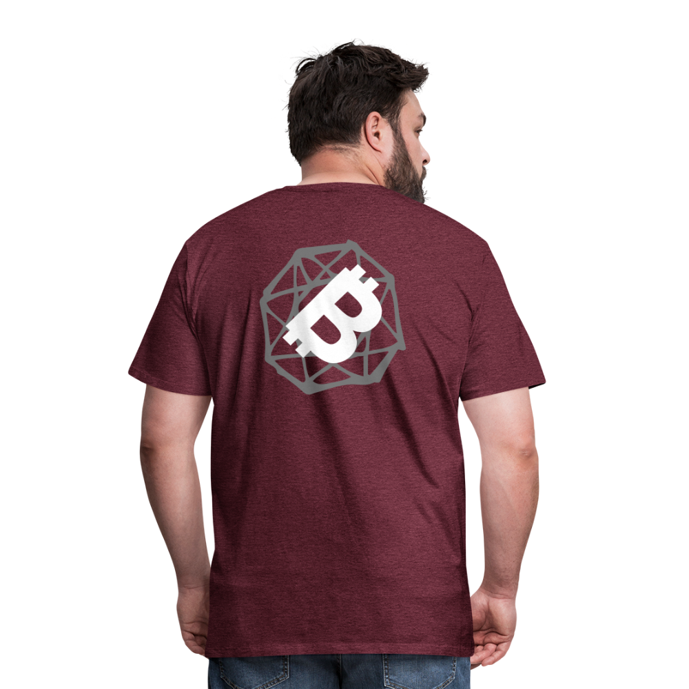 Maglietta Premium da uomo | Spreadshirt | BTC#1 - rosso bordeaux melange