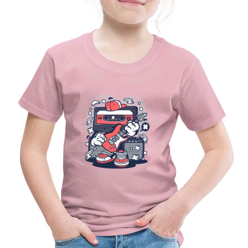 Maglietta Premium per bambini | Spreadshirt | Cassette Rockstar - rosa chiaro