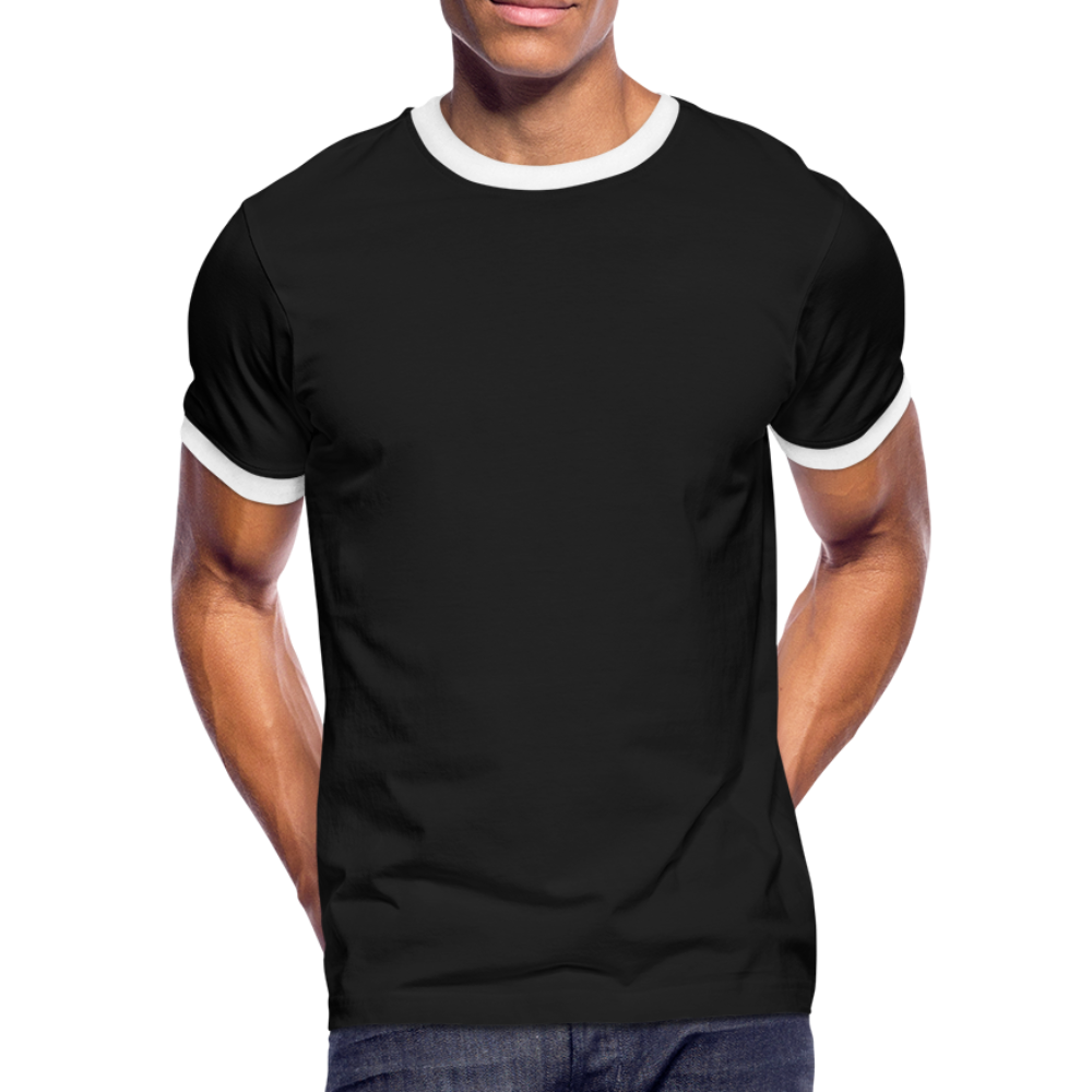 Maglietta Contrast da uomo | Spreadshirt - nero/bianco