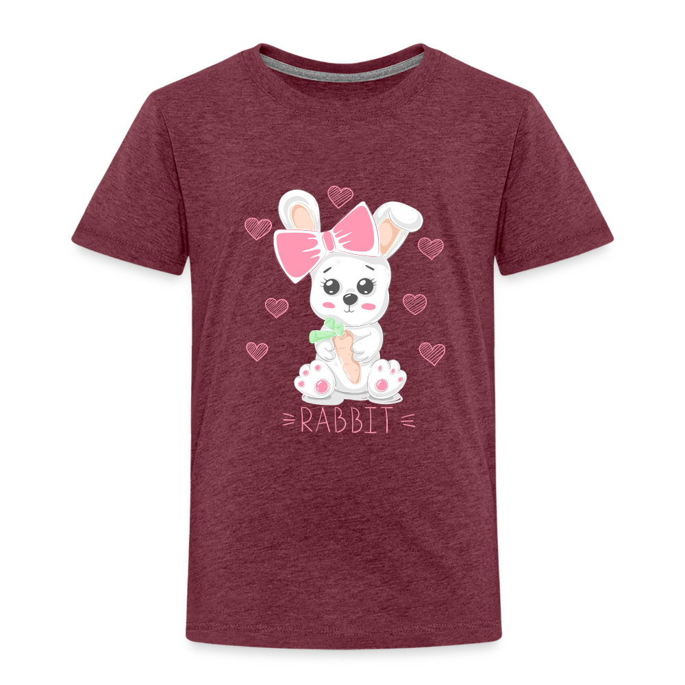 Maglietta Premium per bambini | Spreadshirt | Rabbit - rosso bordeaux melange