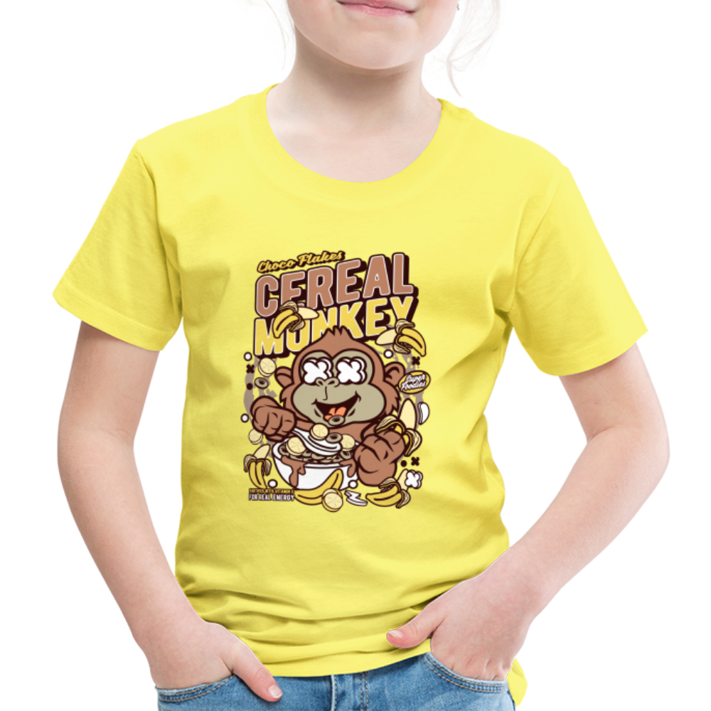 Maglietta Premium per bambini | Spreadshirt | Cereal Monkey - giallo