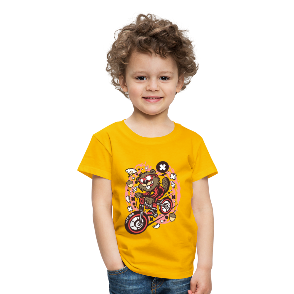 Maglietta Premium per bambini | Spreadshirt | Beaver Downhill - giallo sole