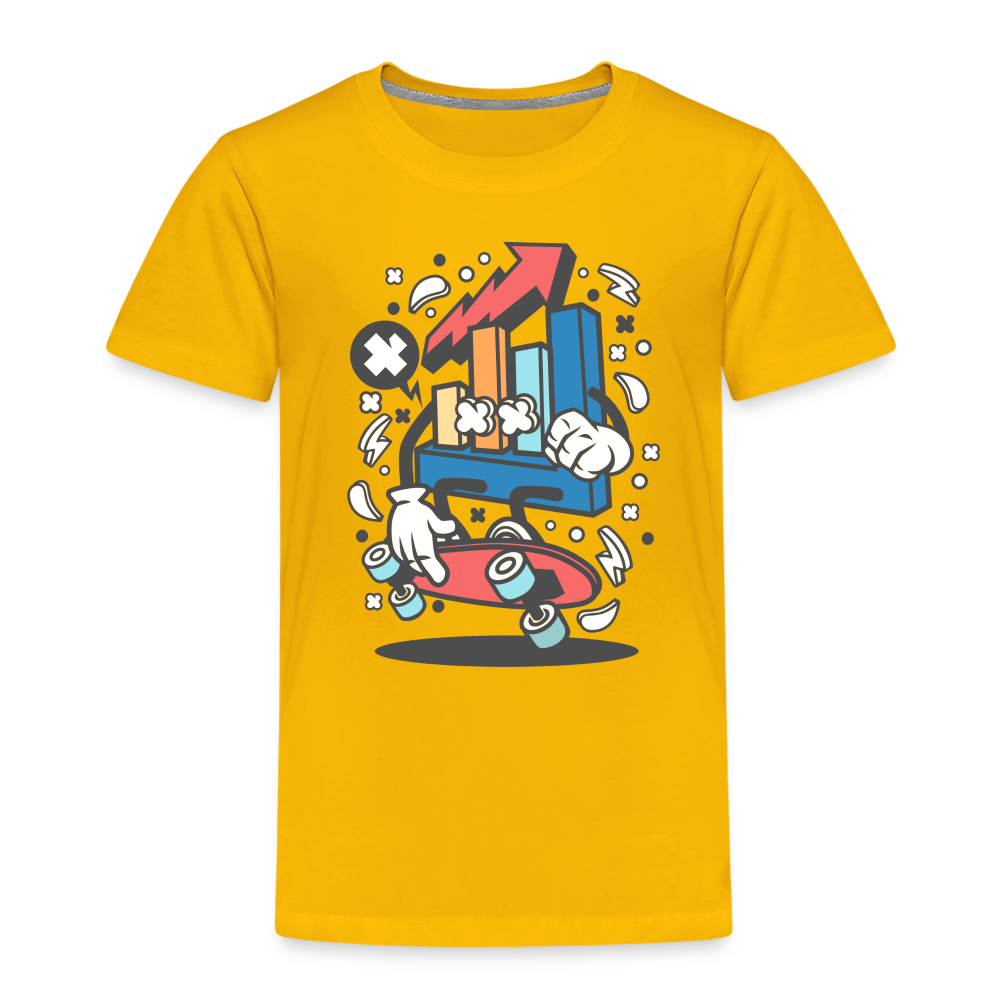 Maglietta Premium per bambini | Spreadshirt | Chart Skater - giallo sole