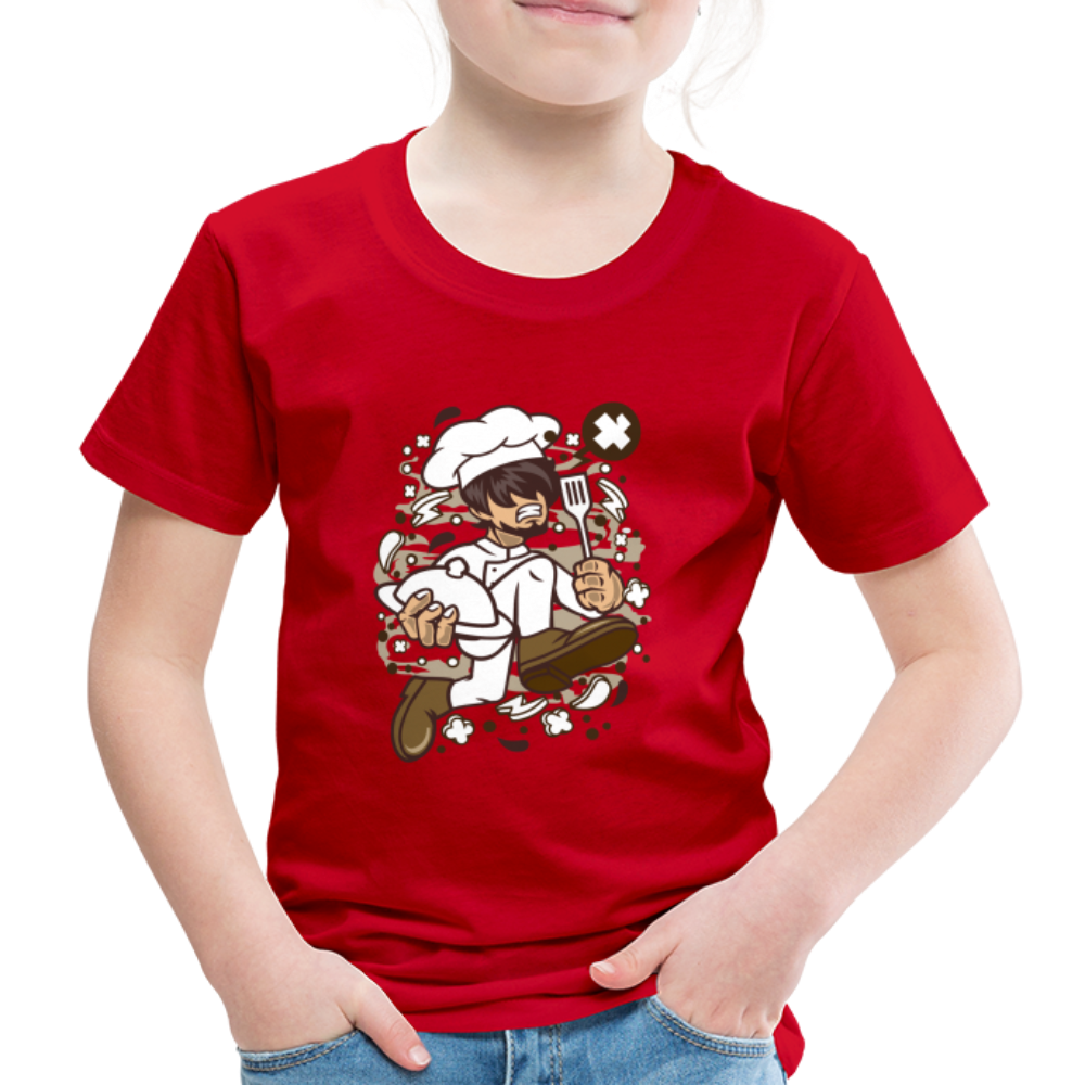 Maglietta Premium per bambini | Spreadshirt | Chef Running - rosso