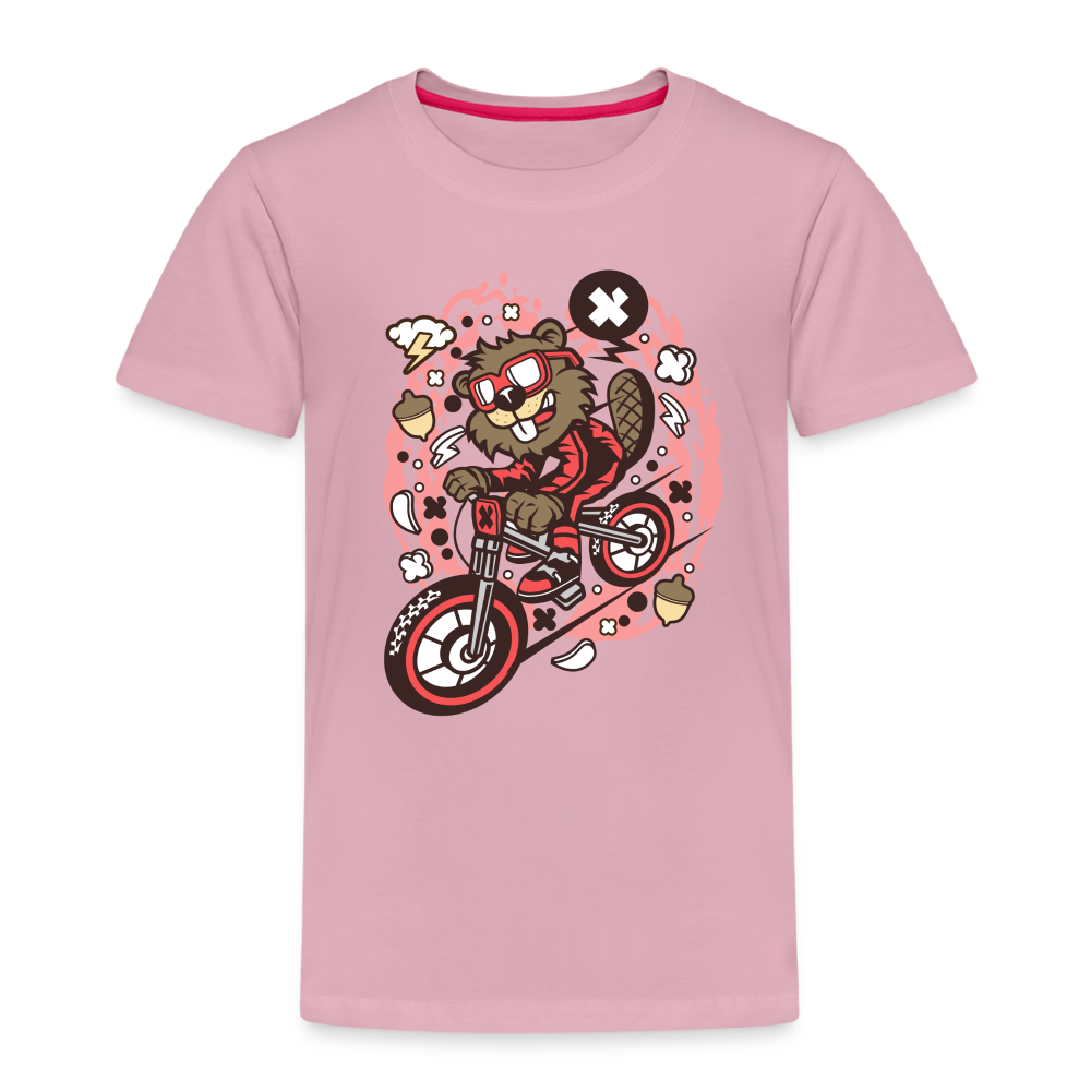 Maglietta Premium per bambini | Spreadshirt | Beaver Downhill - rosa chiaro