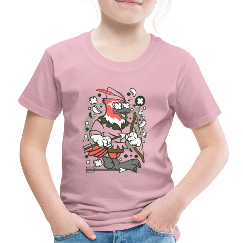 Maglietta Premium per bambini | Spreadshirt | Bird Robin - rosa chiaro