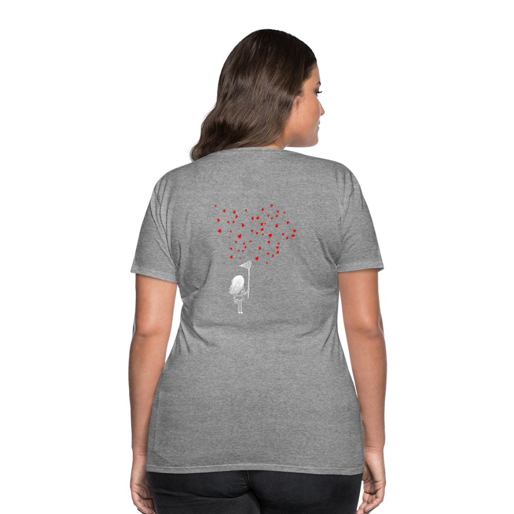 Maglietta Premium da donna | Spreadshirt | Collect Hearts - grigio melange