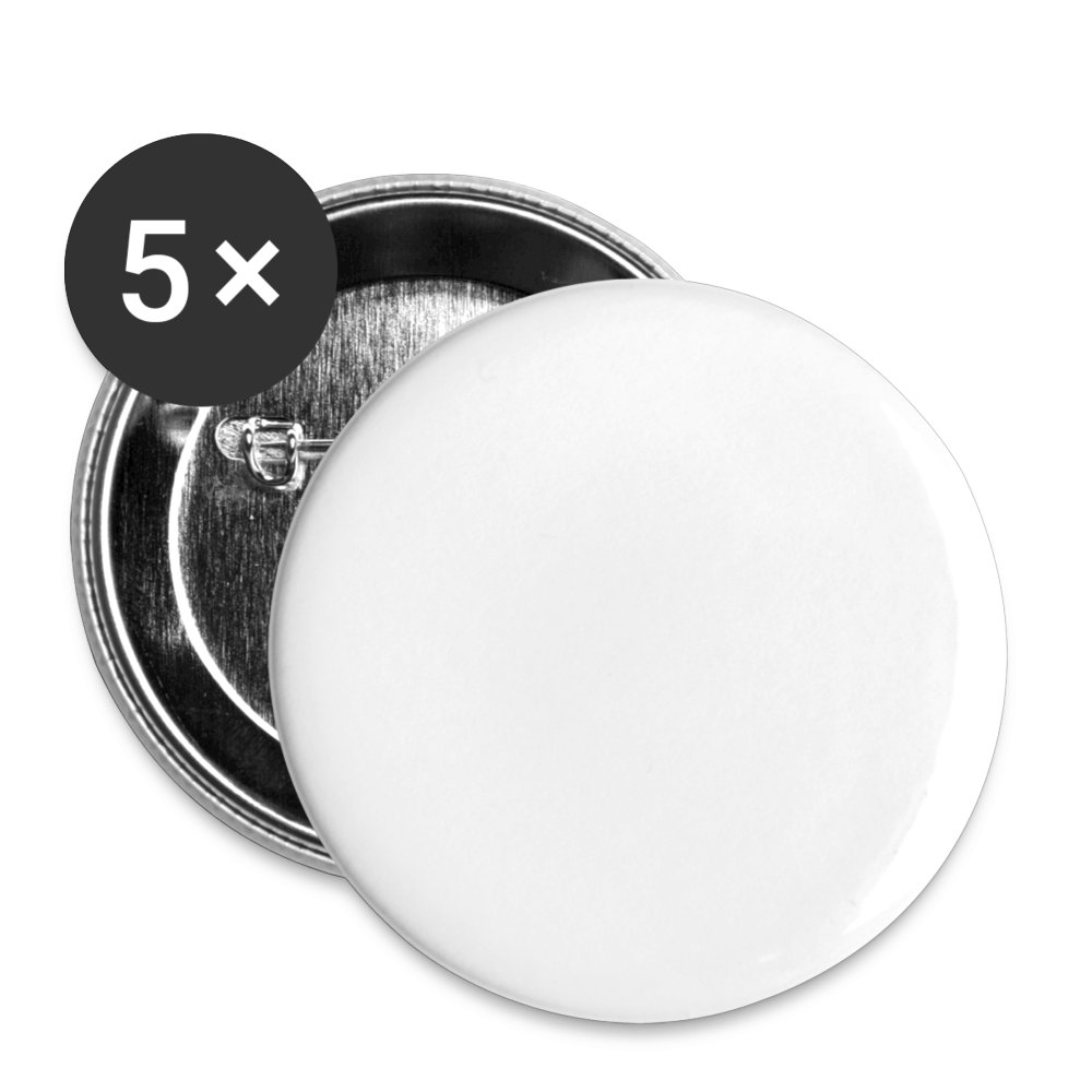 Confezione da 5 spille media (32 mm) - bianco