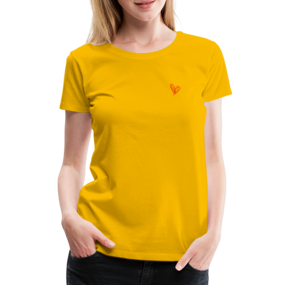 Maglietta Premium da donna | Spreadshirt | Collect Hearts - giallo sole